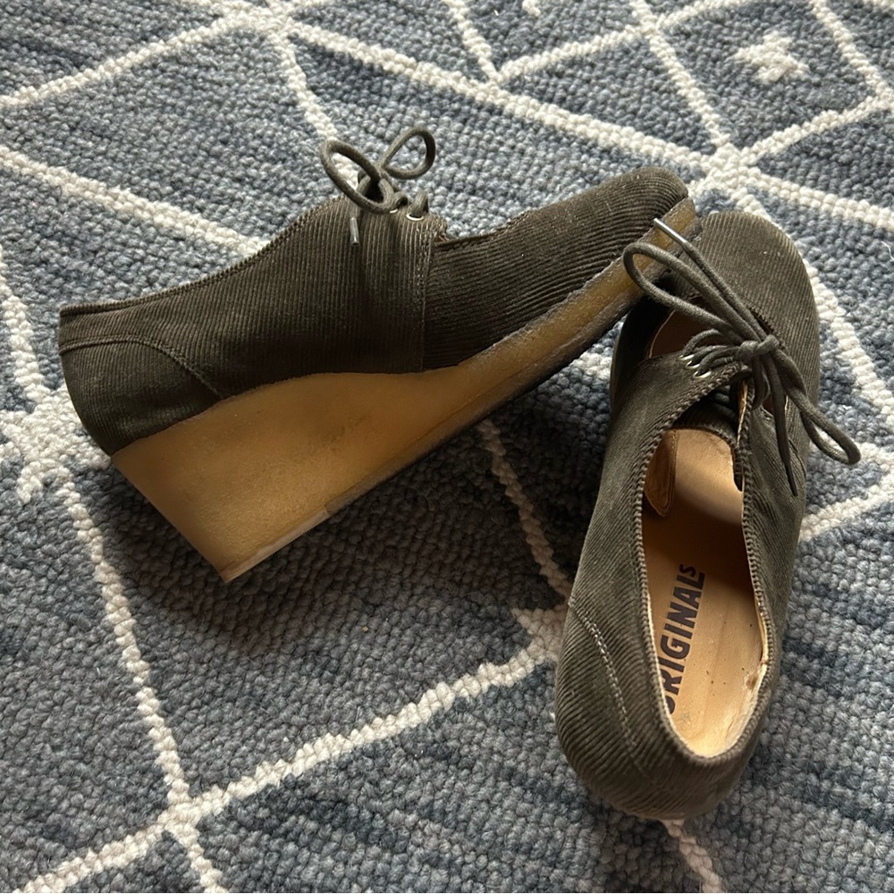 Women's Clarks Originals Olive Wedge Shoes